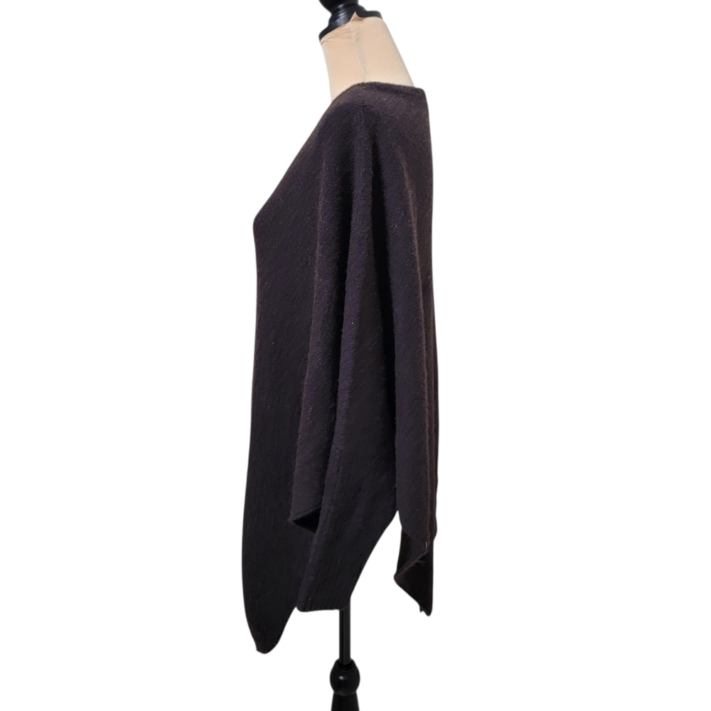 Inhabit Size S Yak Merino Wool Gray Asymmetric Sweater Poncho Cozy Quiet Luxury - Picture 3 of 11